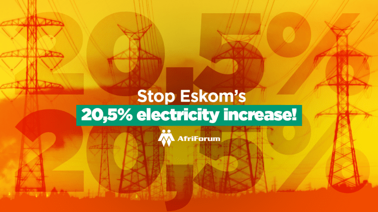 Stop Eskom’s 20,5% electricity increase!