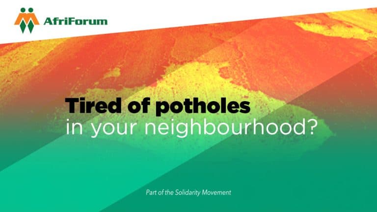 Tired of potholes in your neighbourhood?