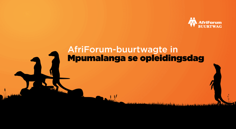 AfriForum buurtwagte in Mpumalanga se opleidingsdag
