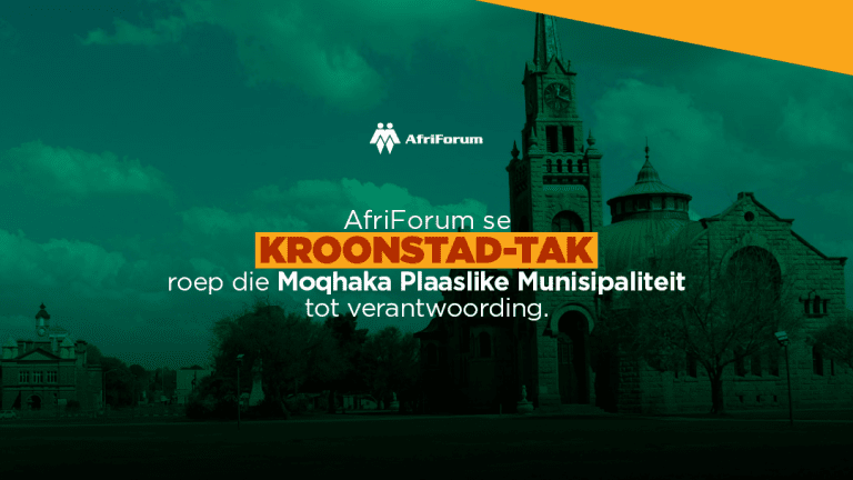 AfriForum se Kroonstad-tak roep die Moqhaka Plaaslike Munisipaliteit tot verantwoording