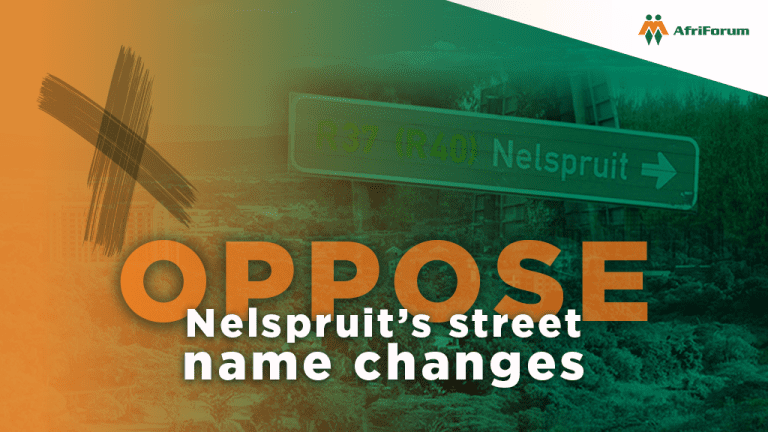 Oppose Nelspruit’s street name changes
