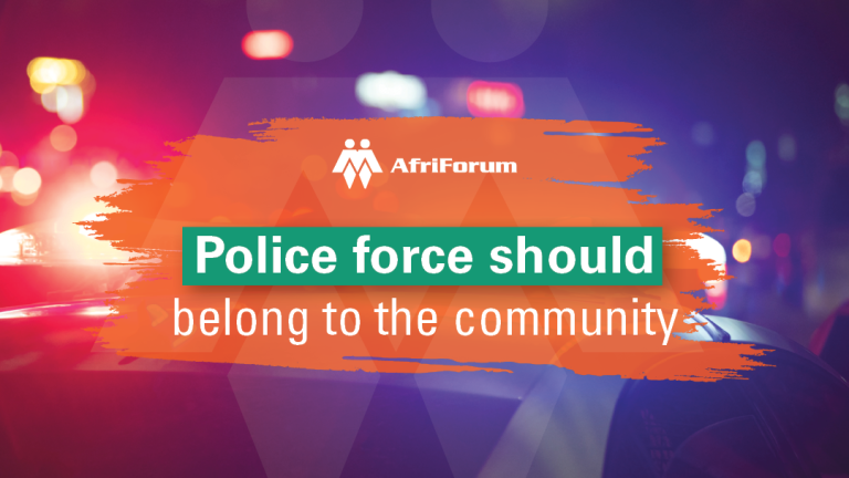 The police force should lie with the community
